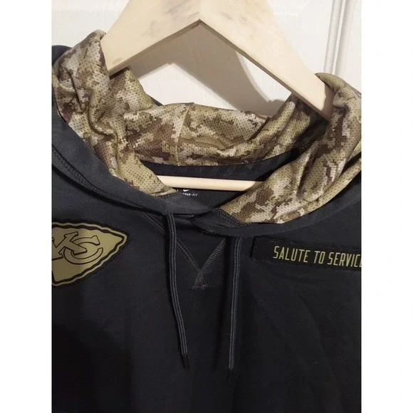 Nike Kansas City Chiefs Salute to Service On Field Hoodie Mens XXL • NFL Mahomes